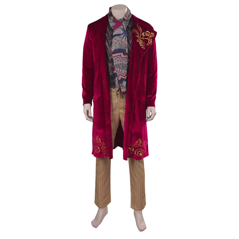 Willy Wonka Costume,Willy Wonka Costume Halloween,Willy Wonka Coat,Willy Wonka Red Coat