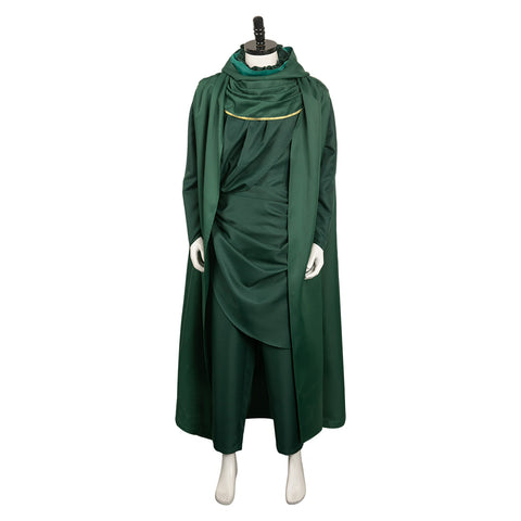 2023 TV Loki Green Cloak Set Outfits Cosplay Costume Halloween Carnival Suit