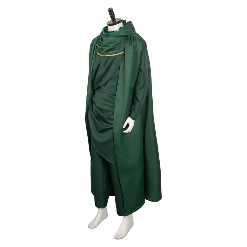 2023 TV Loki Green Cloak Set Outfits Cosplay Costume Halloween Carnival Suit