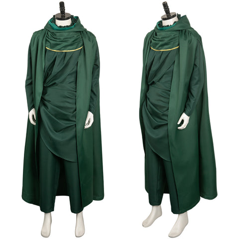 2023 TV Loki Green Cloak Set Outfits Cosplay Costume Halloween Carnival Suit