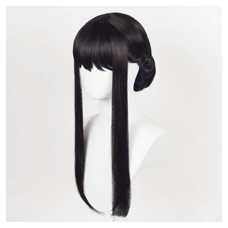 SPY :Yor Forger: Long Black Cosplay Wig Carnival Halloween Hair