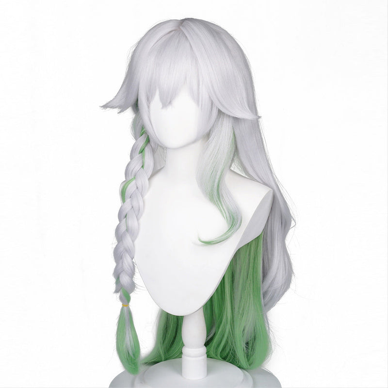 [Full In Stock] Genshin Impact: Nahida Cosplay Wig Heat Resistant Synthetic Hair Carnival Halloween Party Wig Props