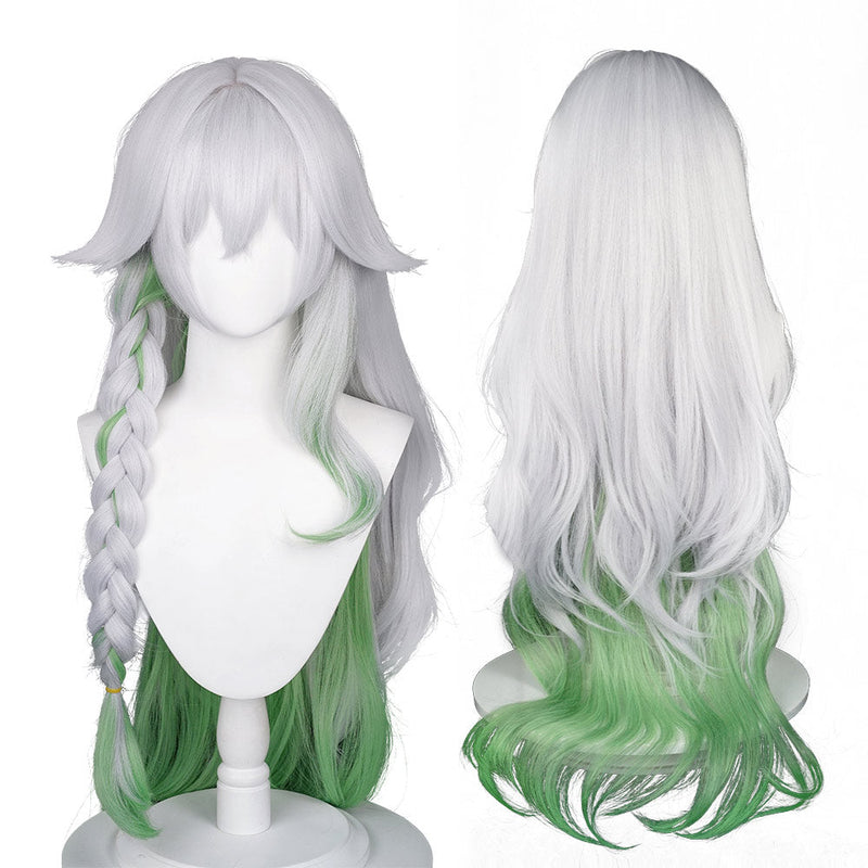 [Full In Stock] Genshin Impact: Nahida Cosplay Wig Heat Resistant Synthetic Hair Carnival Halloween Party Wig Props