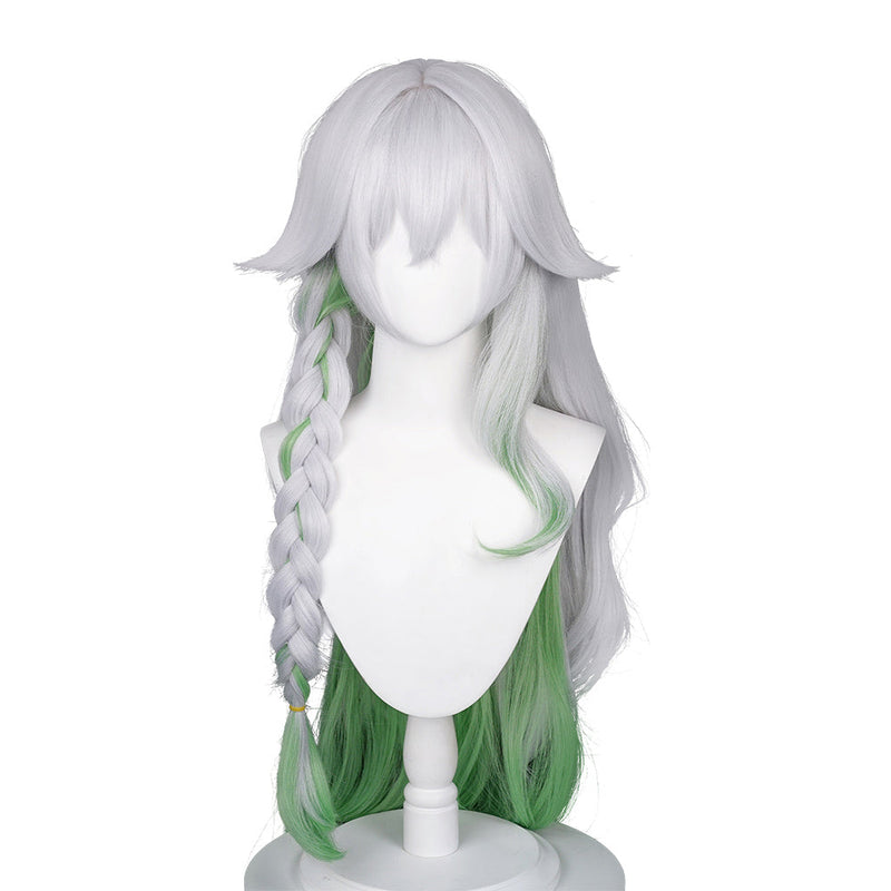 [Full In Stock] Genshin Impact: Nahida Cosplay Wig Heat Resistant Synthetic Hair Carnival Halloween Party Wig Props