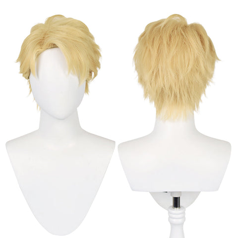 Short Blonde Cosplay Wig Halloween Party Wig