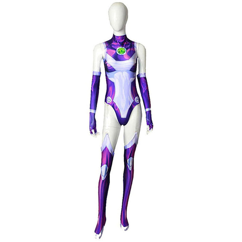 [All Sizes In Stock] Teen Titans:Costume Starfire Cosplay Costume Outfits Halloween Carnival Party Suit Female