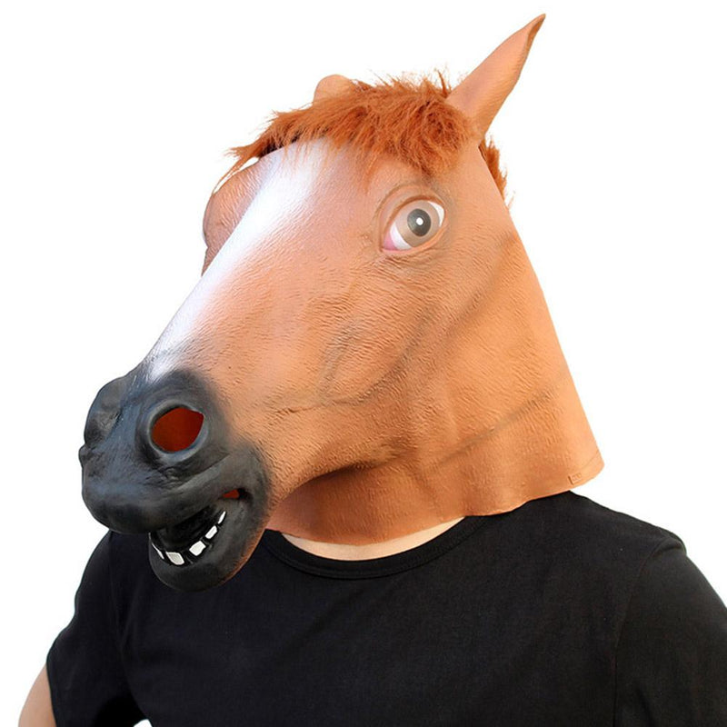 Halloween Pferdekopf Erwachsener Latexhelm Lustige Kopfbedeckungen Cosplay Zubehör