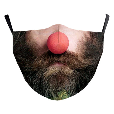 Erwachsener bärtiger Weihnachtsmann Lustige Anti-Haze-Schutzfilterscheibenmaske