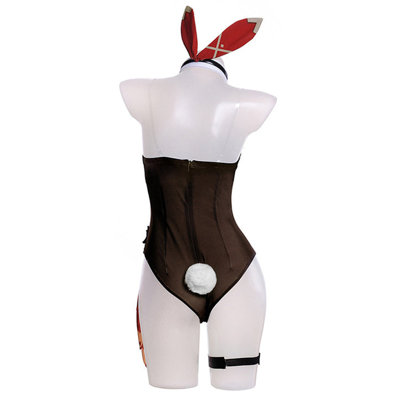 SeeCosplay Genshin Impact Amber Cosplay Costume Bunny Girls Costume Outfits for Halloween Carnival Party Suit