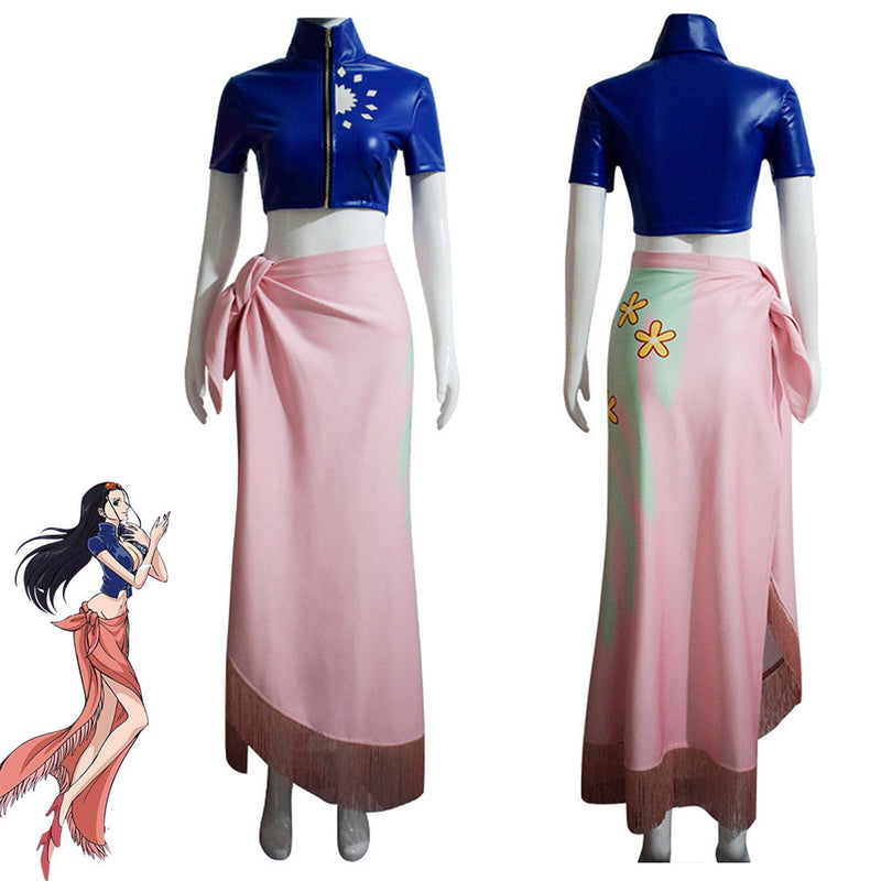 One Piece Nico Robin Cosplay Costume Dress Outfits Halloween Carnival Suit