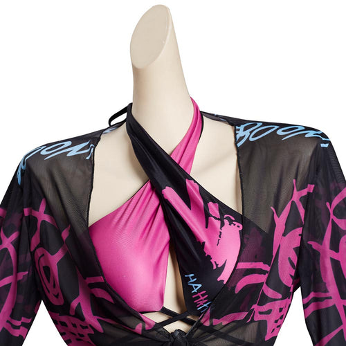 SeeCosplay League of Legends LoL Jinx Original Designers Top and Shorts Swimming Suit 