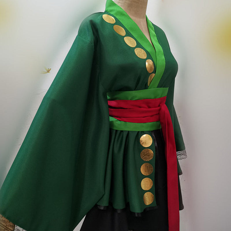 One Piece Roronoa Zoro Cosplay Kostüm Lolita Kleid Outfits Halloween Karneval Anzug