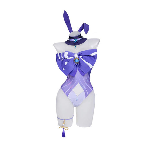 SeeCosplay Genshin Impact Sangonomiya Kokomi Cosplay Costume Bunny Girls for Halloween Carnival Party Disguise Suit