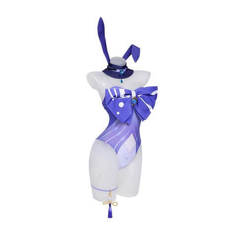 SeeCosplay Genshin Impact Sangonomiya Kokomi Cosplay Costume Bunny Girls for Halloween Carnival Party Disguise Suit