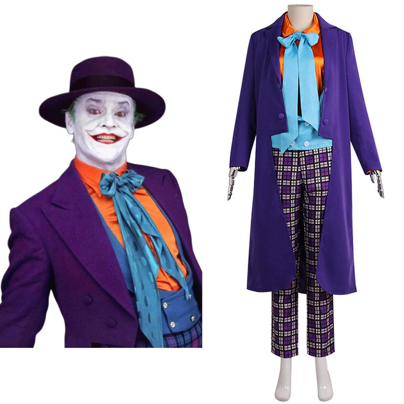 SeeCospaly Batman 1989 the joker Jack Nelson Joker Purple Suit Hat Cosplay Costume