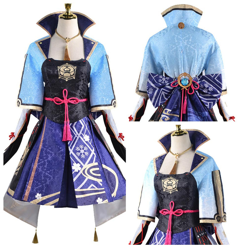 [Full In Stock] Genshin Impact： Kamisato Ayaka Cosplay Costume Costume Outfits for Halloween Carnival Suit Female