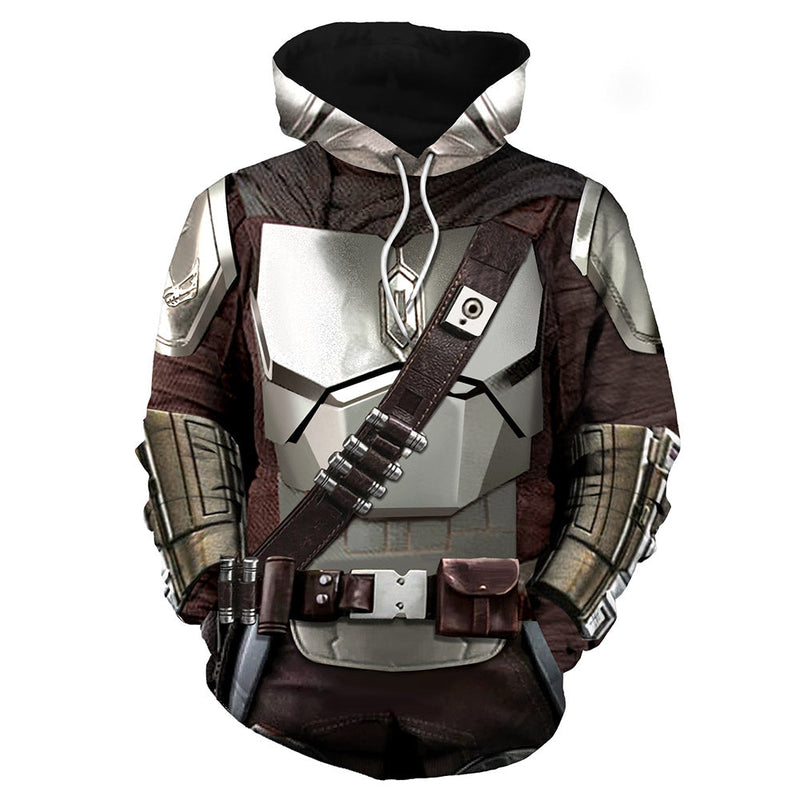 [All Sizes In Stock] The Mandalorian: Unisex Hoodies Pullover Hoodies Casual Coat Streetwear