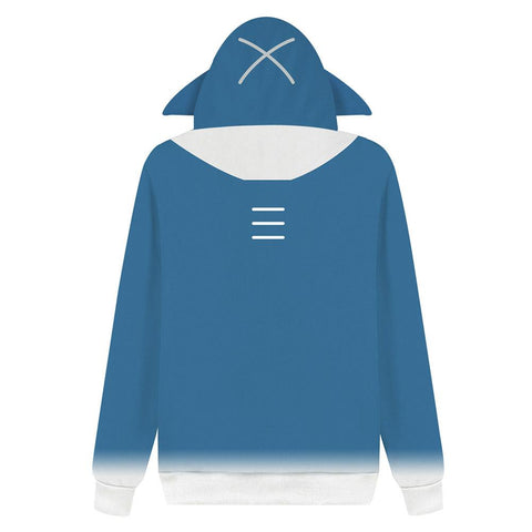 Unisex Hololive EN Vtuber Hoodies 3D Print Pullover Sweatshirt Outfit Gawr Gura Cosplay Lässige Oberbekleidung