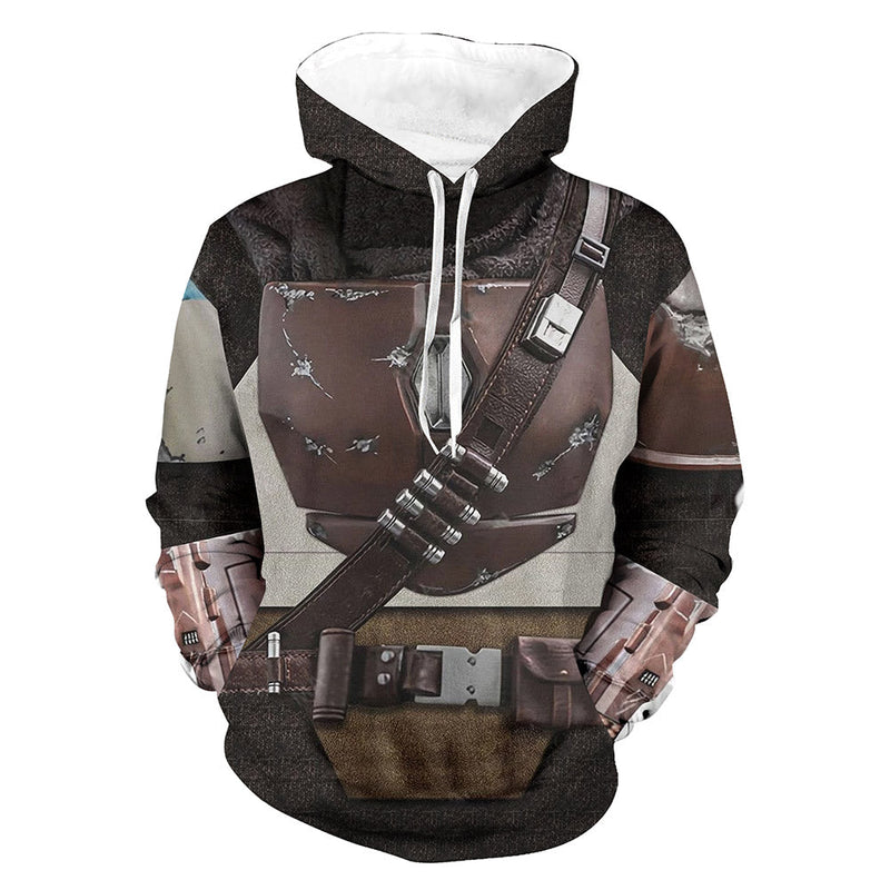 [All Sizes In Stock] The Mandalorian:Unisex Hoodie The Mandalorian Hooded Pullover Sweatshirt Costume