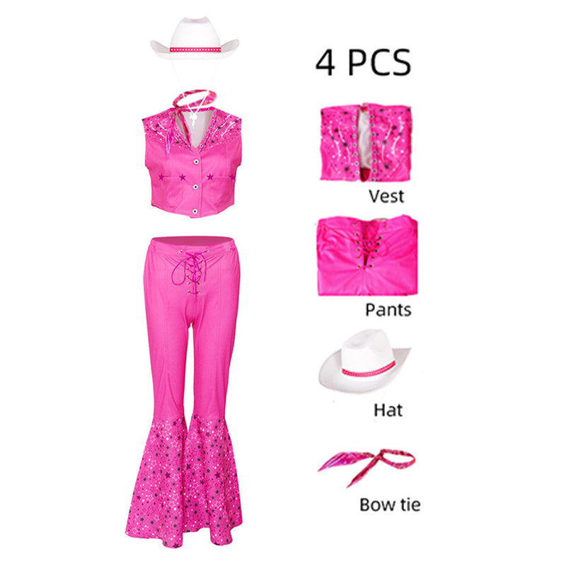 SeeCosplay Movie Doll 2023 Cowgirl Hippie Costumes for Halloween Carnival Suit Cosplay Costume