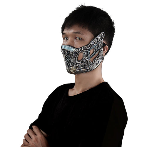 SeeCosplay Mortal Kombat Sub-Zero Mask Masquerade Halloween Costume Props Cosplay Latex Masks Helmet