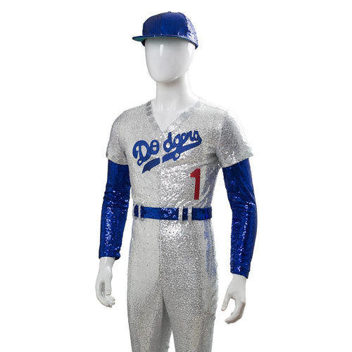 Rocketman:   Costume Elton John Dodgers Baseball Uniform Cosplay Costume