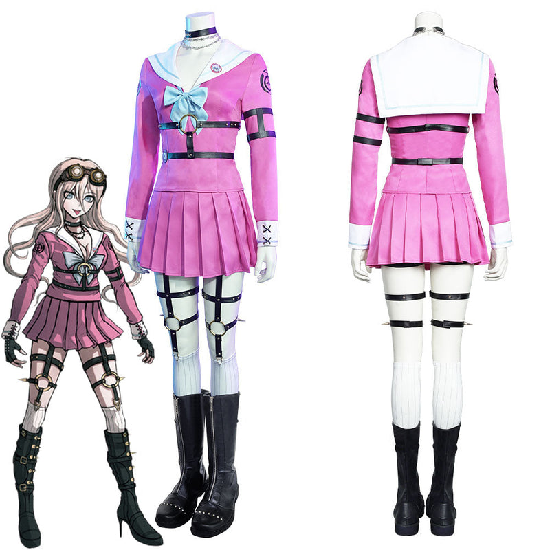 Seecosplay Anime Danganronpa V3: Killing Harmony-Miu Iruma Women Dress Outfits Halloween Carnival Suit Cosplay Costume
