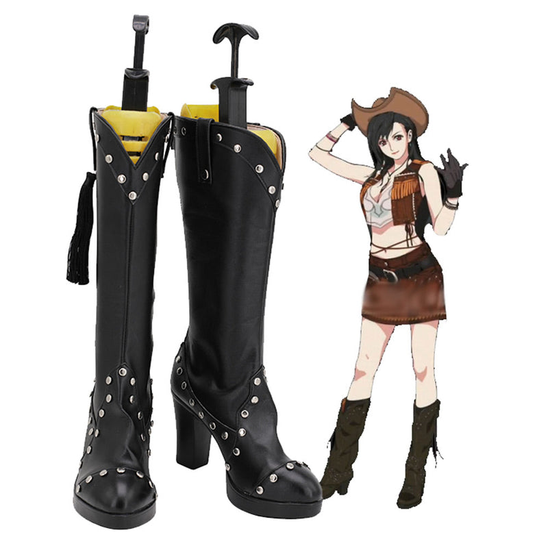 Final Fantasy VII Remake Tifa Lockhart Stiefel Halloween Kostüme Zubehör Cosplay Schuhe