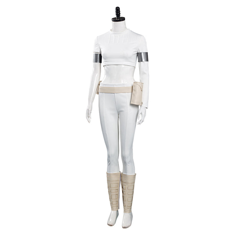 Star Wars:Costume Padme Amidala White Suit Costume Halloween Carnival Suit Costume