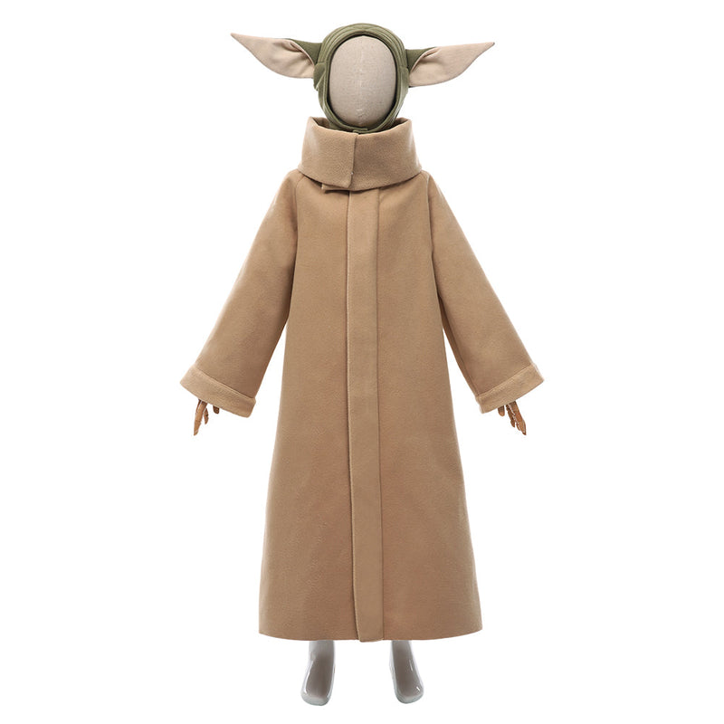 SeeCosplay The Mando Season 2-Baby Yoda Grogu Coat Headgear Cosplay Costume for  Kids