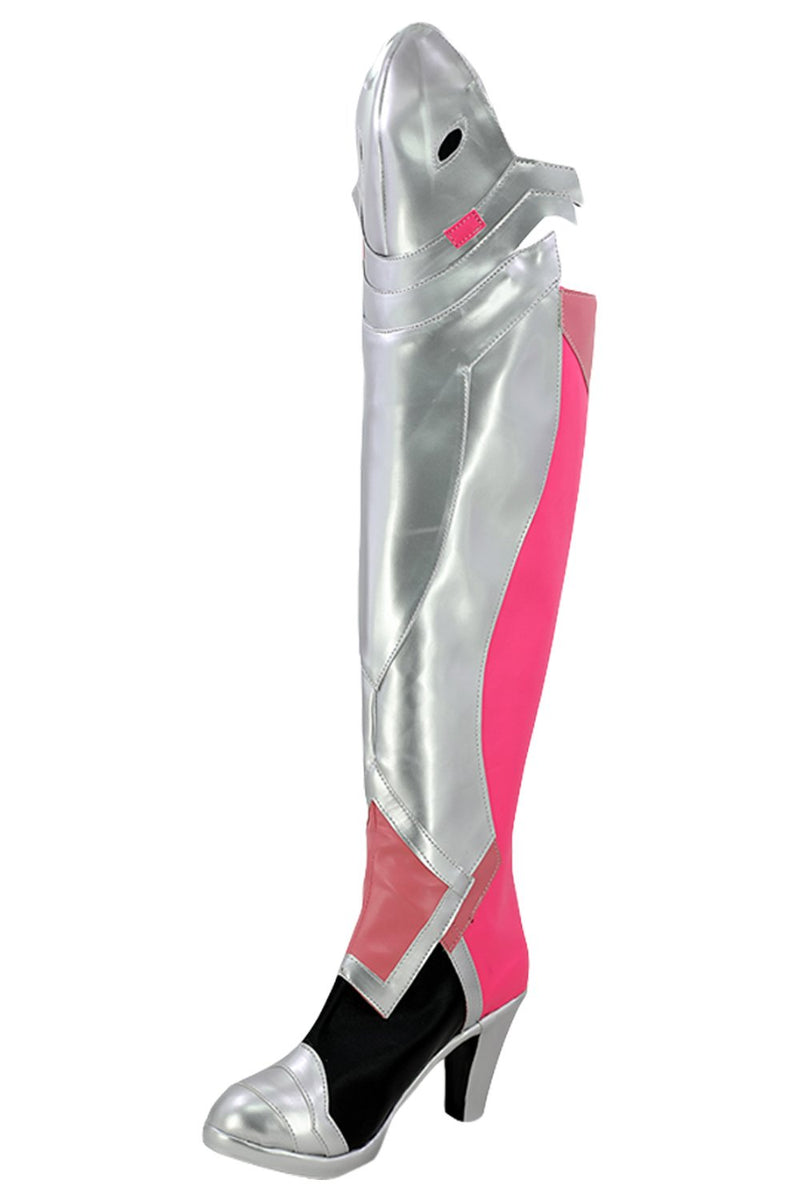 Overwatch Mercy Angela Ziegler Outfit Rosa Mercy Skin Cosplay Schuhe Stiefel