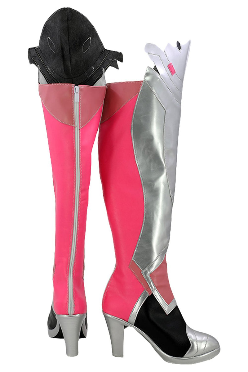 Overwatch Mercy Angela Ziegler Outfit Rosa Mercy Skin Cosplay Schuhe Stiefel