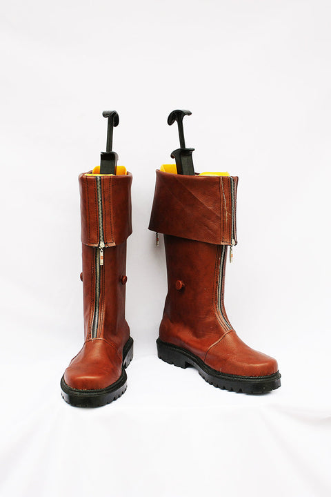 SeeCosplay Final Fantasy 7 Cloud Cosplay Boots Brown