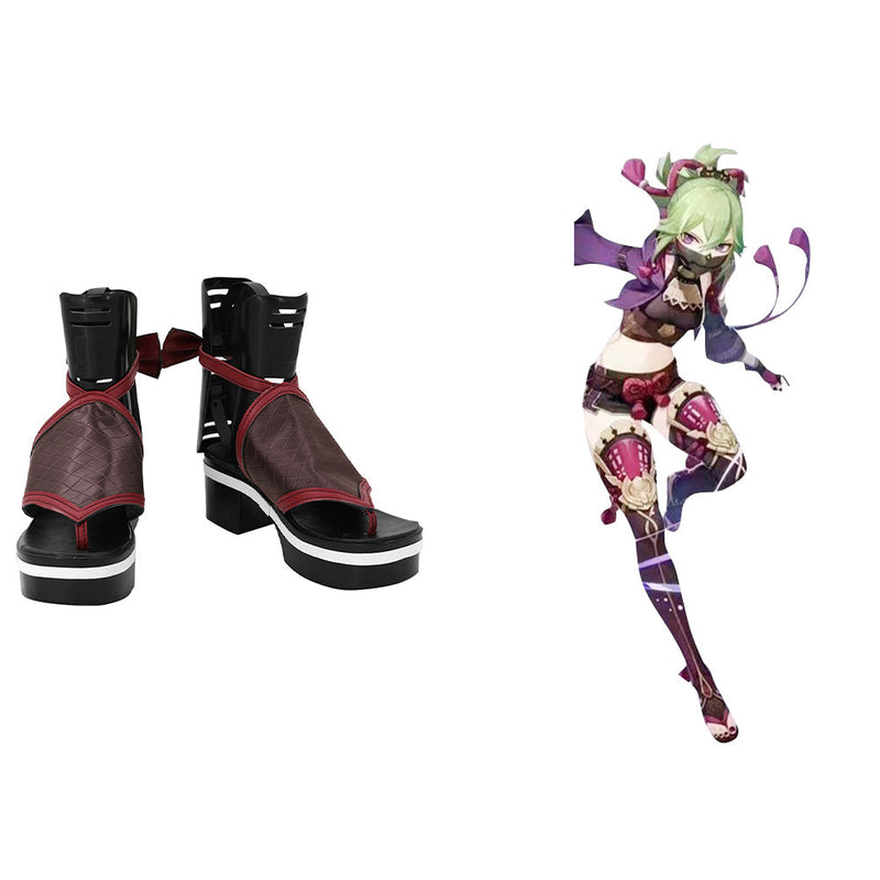 SeeCosplay Genshin Impact Kuki Shinobu Cosplay Shoes Boots Halloween Costumes Accessory Custom Made Female