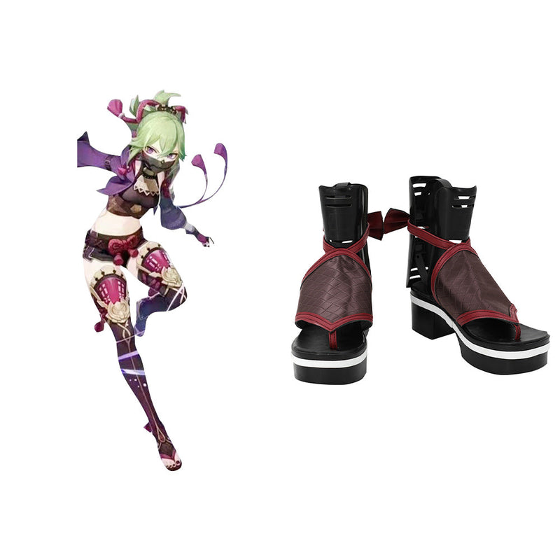 SeeCosplay Genshin Impact Kuki Shinobu Cosplay Shoes Boots Halloween Costumes Accessory Custom Made Female