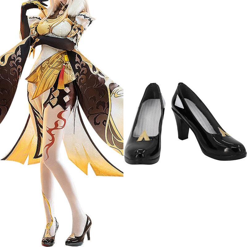 SeeCosplay Genshin Impact Ningguang Cosplay Shoes Boots Halloween Costumes Accessory Custom Made Female