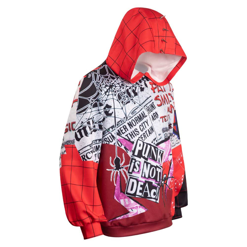 Spider-Man Costume: Into the Spider Verse Spider Punk Hoodie Sweater Halloween Carnival Spiderman Costumes