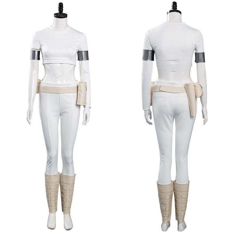 Star Wars:Costume Padme Amidala White Suit Costume Halloween Carnival Suit Costume