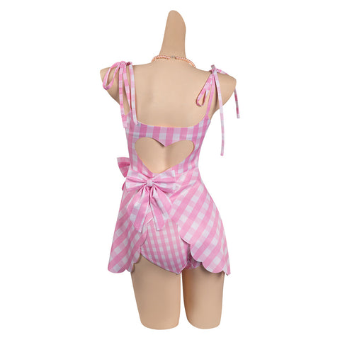 SeeCosplay BarB Pink Style Movie Pink Plaid Skirt for Kids Children Outfits Halloween Carnival Cosplay Costume BarBStyle
