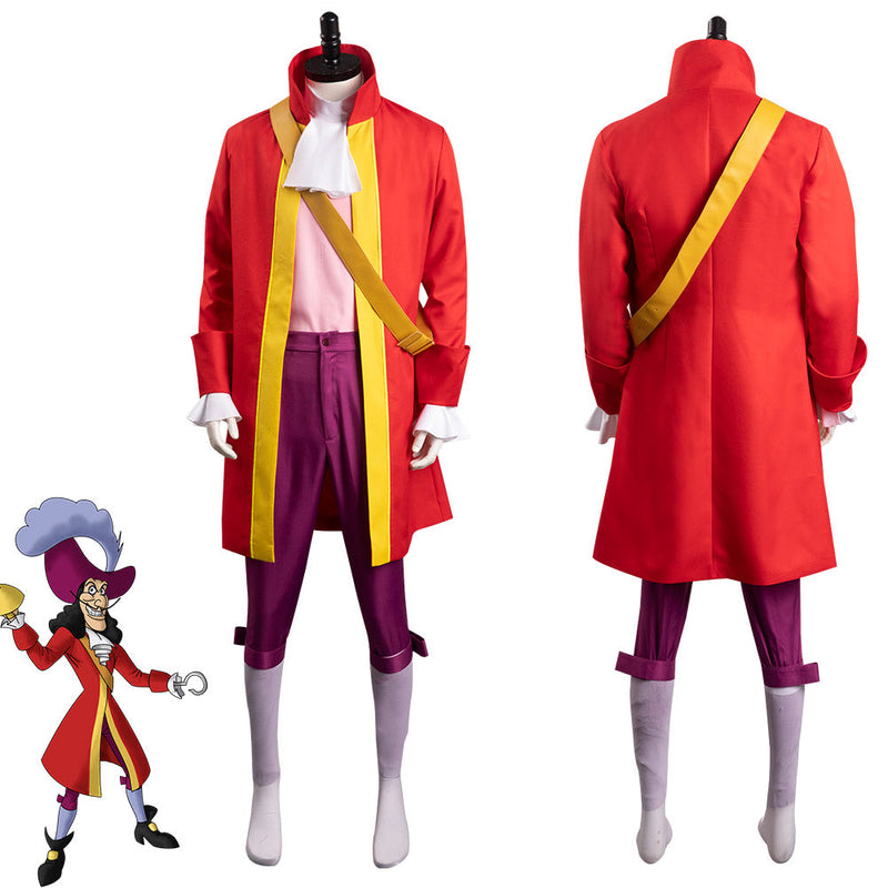 Anime Peter Pan Captain Hook Cosplay Costume Halloween Carnival Party Disguise Suit