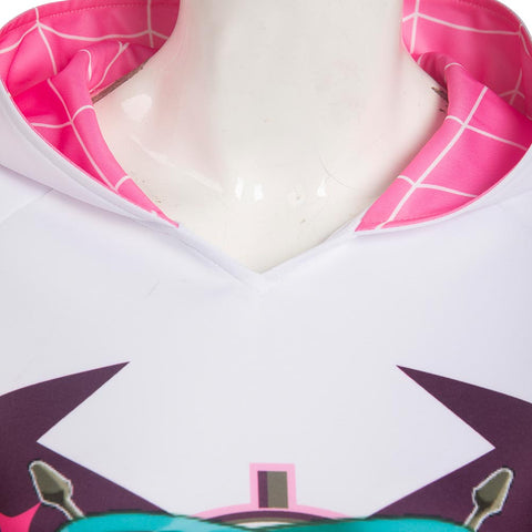 Spider-Man Costume: Into the Spider Verse Gwen Stacy Hoodie Sweater Halloween Carnival Spiderman Costumes