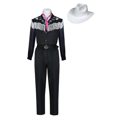 SeeCosplay 2023 BarB Pink Style Movie Ken Western Cowboy Retro Outfits Halloween Carnival Suit Ken Cosplay Costume BarBStyle