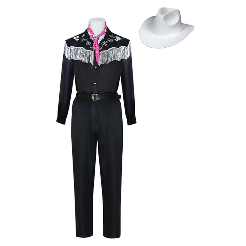SeeCosplay 2023 BarB Pink Style Movie Ken Western Cowboy Retro Outfits Halloween Carnival Suit Ken Cosplay Costume BarBStyle