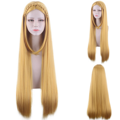 SeeCosplay The Legend of Zelda Princess Zelda Cosplay Wig Heat Resistant Synthetic Hair Carnival Halloween For Props