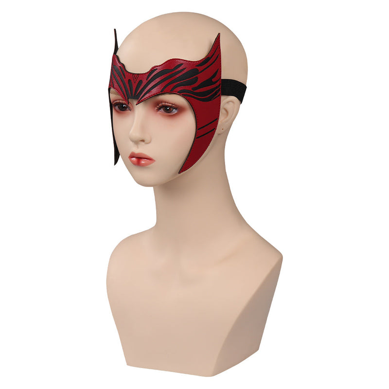 SeeCospaly Doctor Strange in the Multiverse of Madness Scarlet Witch Mask Cosplay PU Masks Costume Props