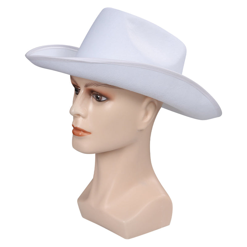 Movie Barbie:Ken hat Cowboy White Hat Cap Halloween Cosplay Accessories