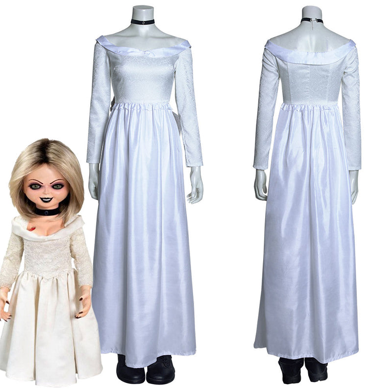 SeeCosplay Bride of Chucky Tiffany Long Dress Outfits Halloween Carnival Suit Cosplay Costume Female