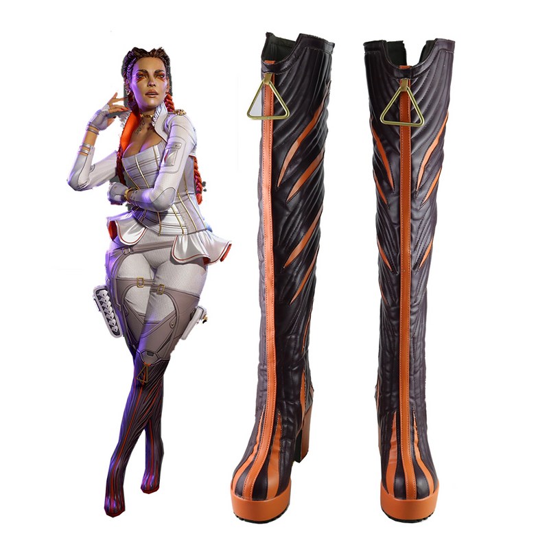 Seecosplay Game Apex Season 5 Loba Boots Halloween Costumes Accessory Cosplay Shoes