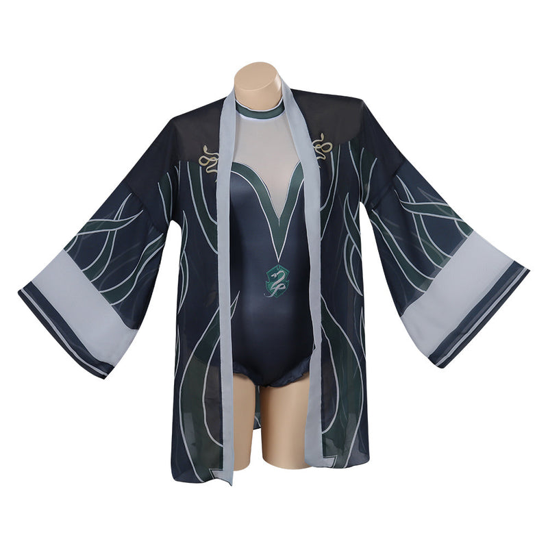 SeeCosplay Hogwarts Legacy Slytherin Cosplay Costume Swimsuit Cloak Outfits Halloween Carnival for Suit