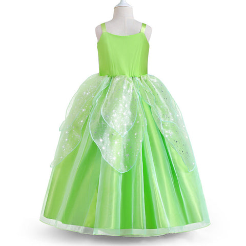 Kids Girls Peter Pan & Wendy Tinker Bell Cosplay Costume Dress Outfits Halloween Carnival Party Suits